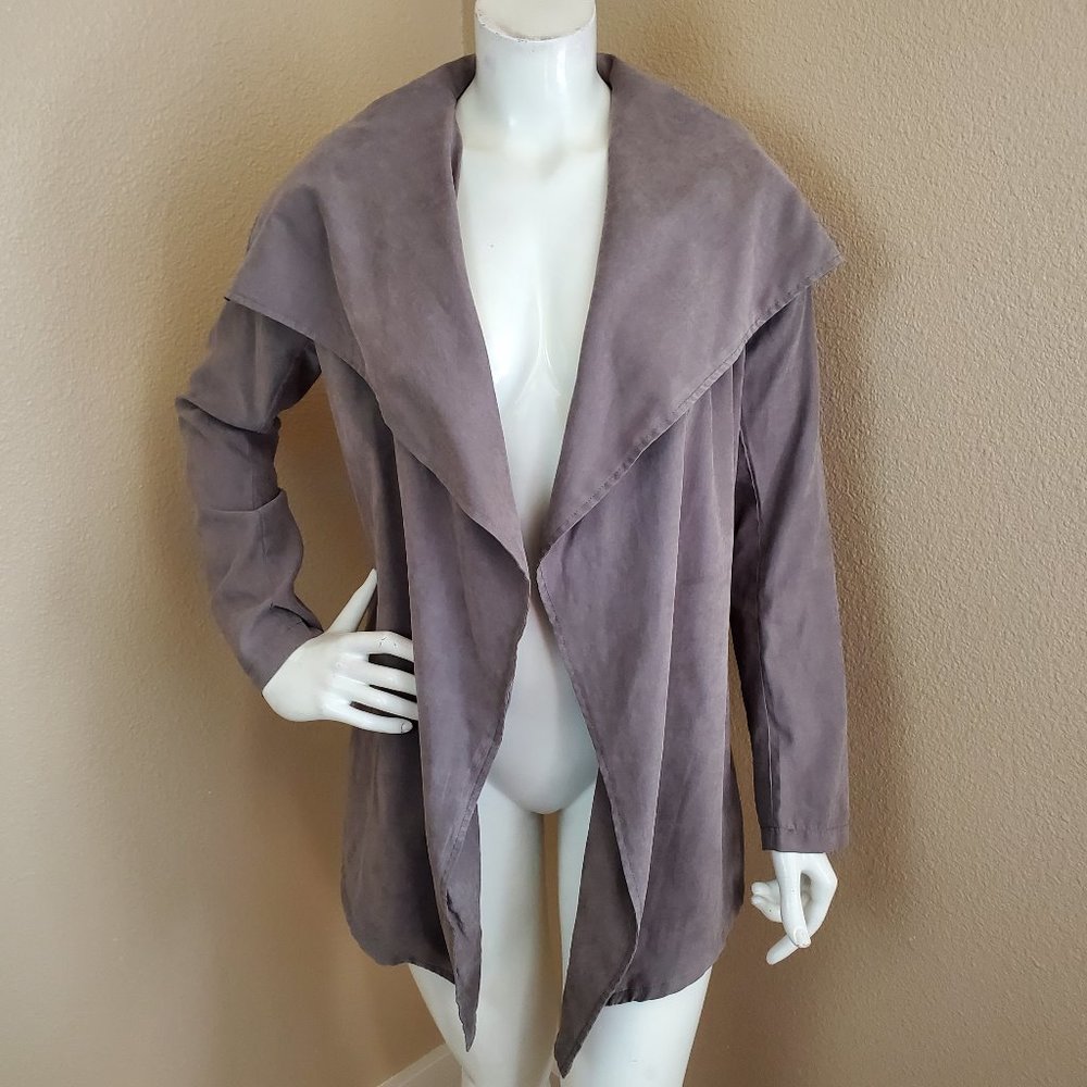 Glamorous Cascading Open Front Long Slv Cardigan - image 1